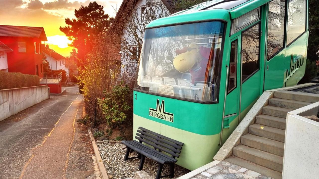 Exklusives Holzhaus Mit Bergbahn - Baden-Baden Im Schwarzwald Villa Luaran gambar